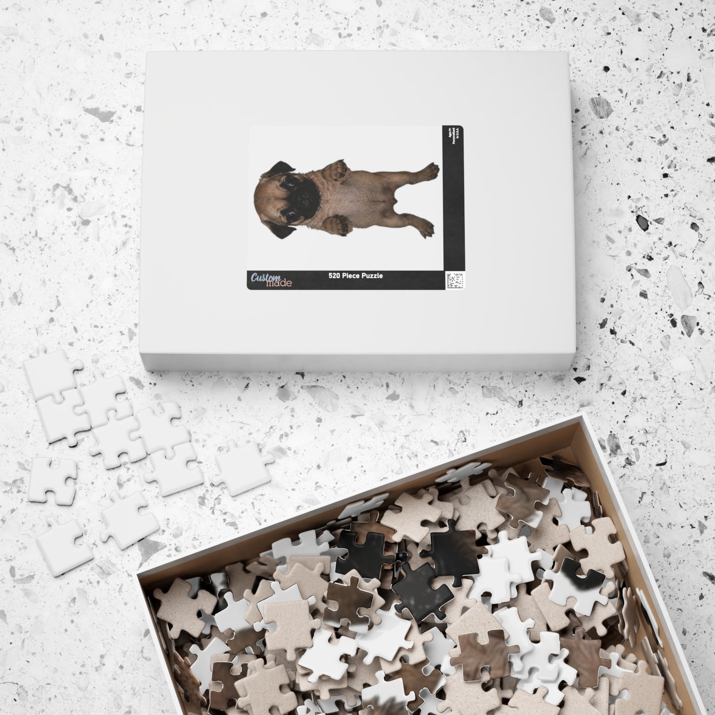 Cute Pug  Puppy Standing Jigsaw  Puzzle