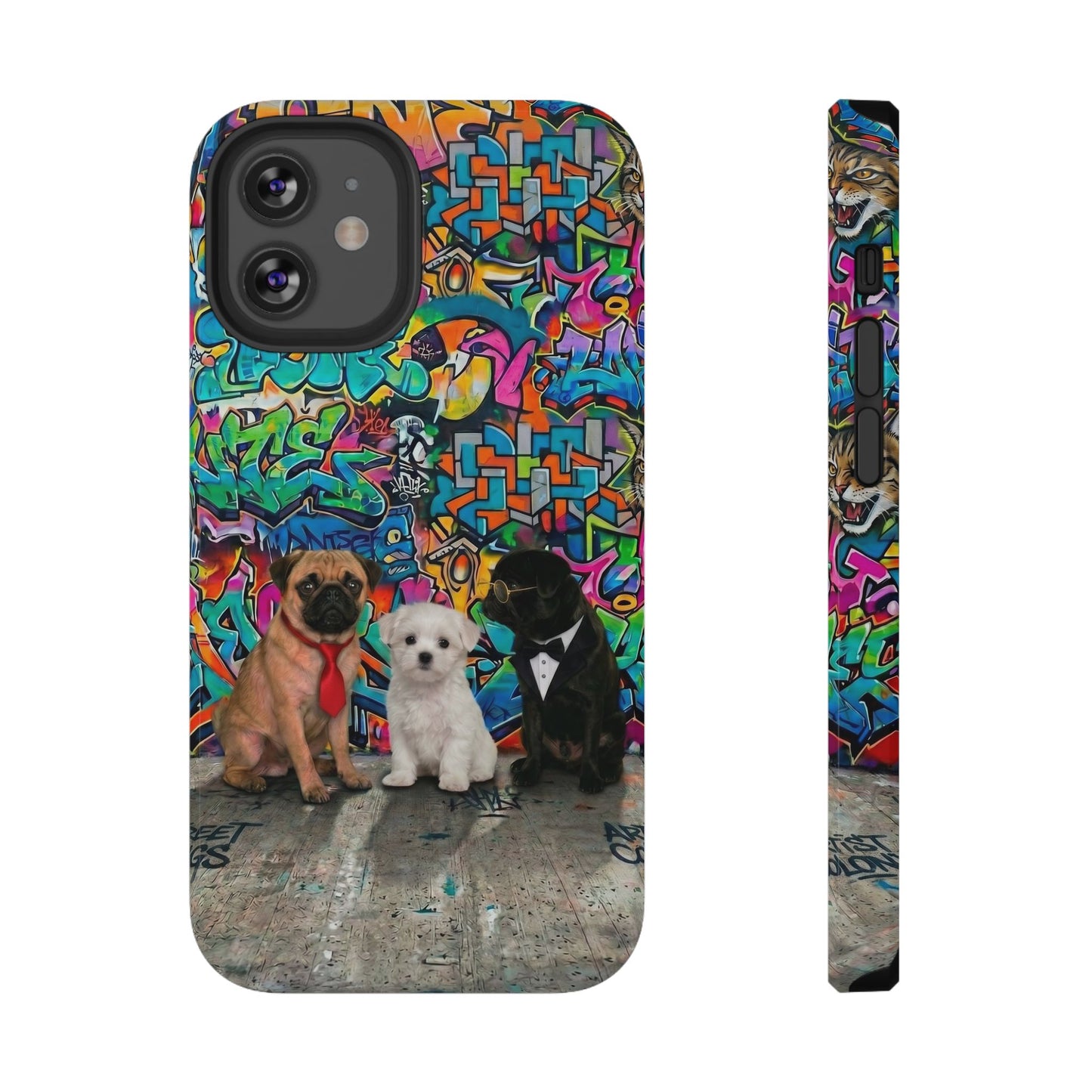 Puppy Squad Graffiti Phone Case — Impact-Resistant Protective Case
