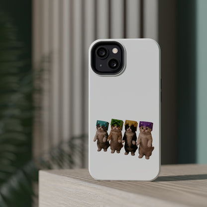 Dancing Kittens Minecraft Helmet Magnetic Impact-Resistant Phone Case