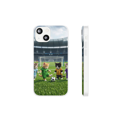 Cute Soccer Cats Phone Case — Kawaii Football Kit iPhone Cover