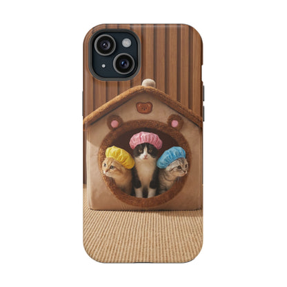 Cute Kittens in Cozy House Phone Case — Magnetic Impact-Resistant Case