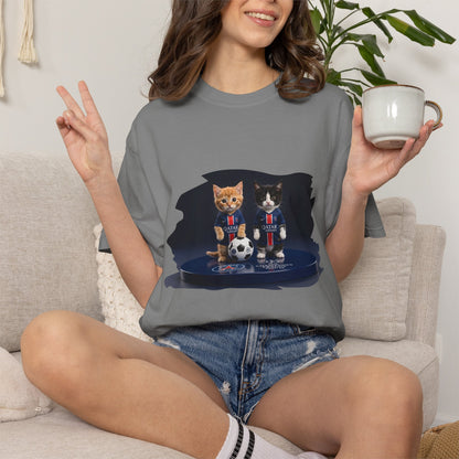 Cat Soccer Players T‑Shirt — Cute Kitten Football Graphic Tee