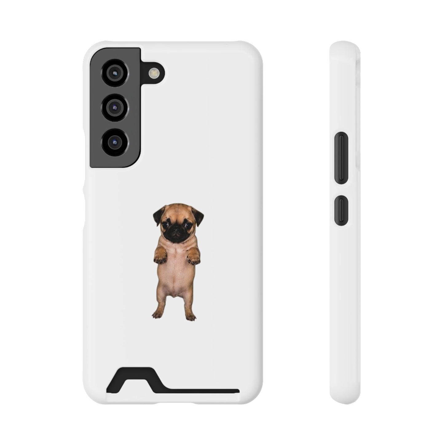 Cute Standing Pug Phone Card Case