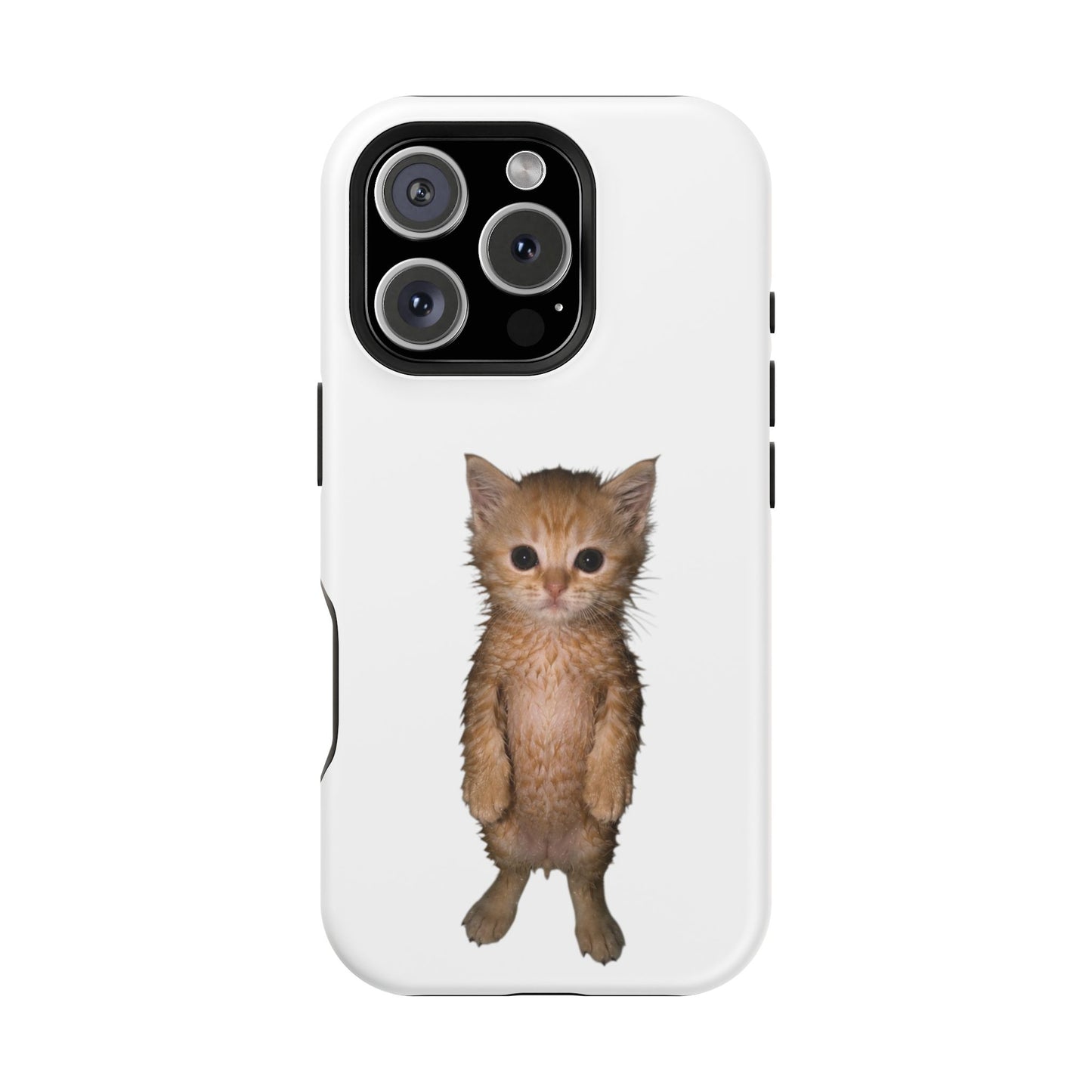 Cute Standing Kitten Magnetic Impact-Resistant Phone Case