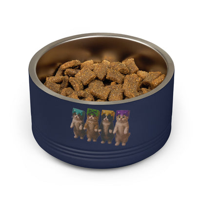 Cute Dancing Kittens Minecraft Helmet Stainless Pet Bowl (18 oz)