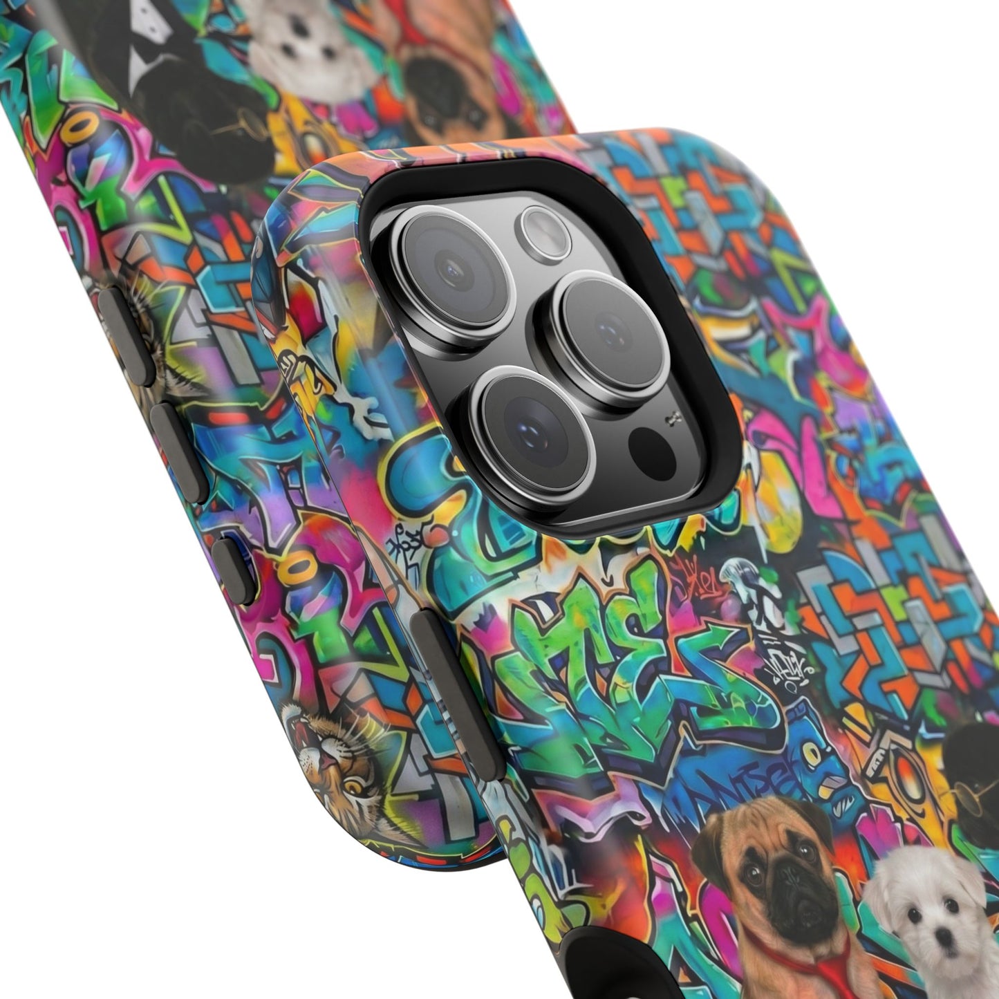 Puppy Squad Graffiti Phone Case — Impact-Resistant Protective Case
