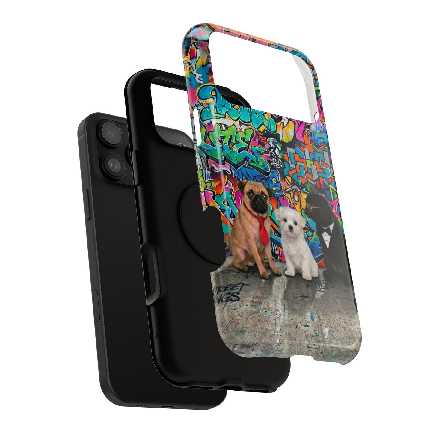 Puppy Squad Graffiti Phone Case — Impact-Resistant Protective Case