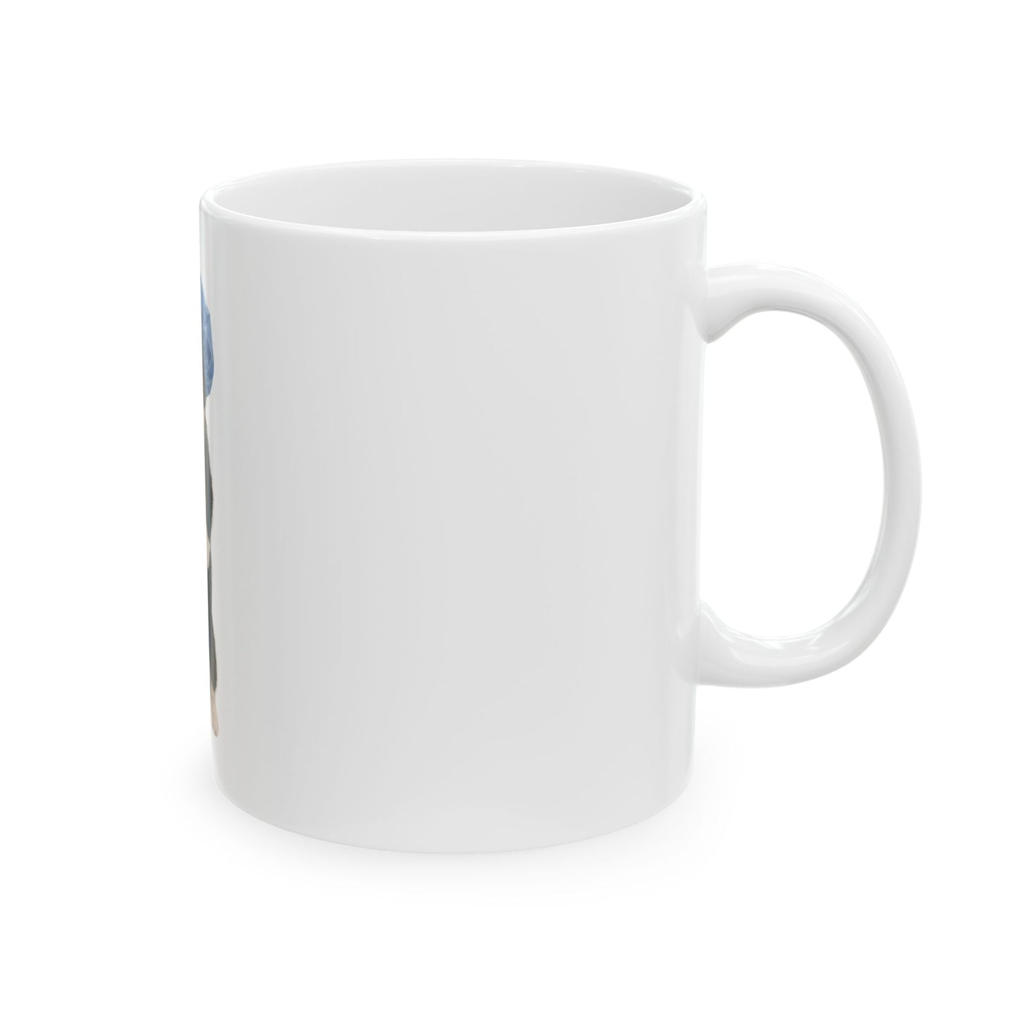 Cute Cat with Blue Shower Cap  Ceramic Mug (11oz/15oz)
