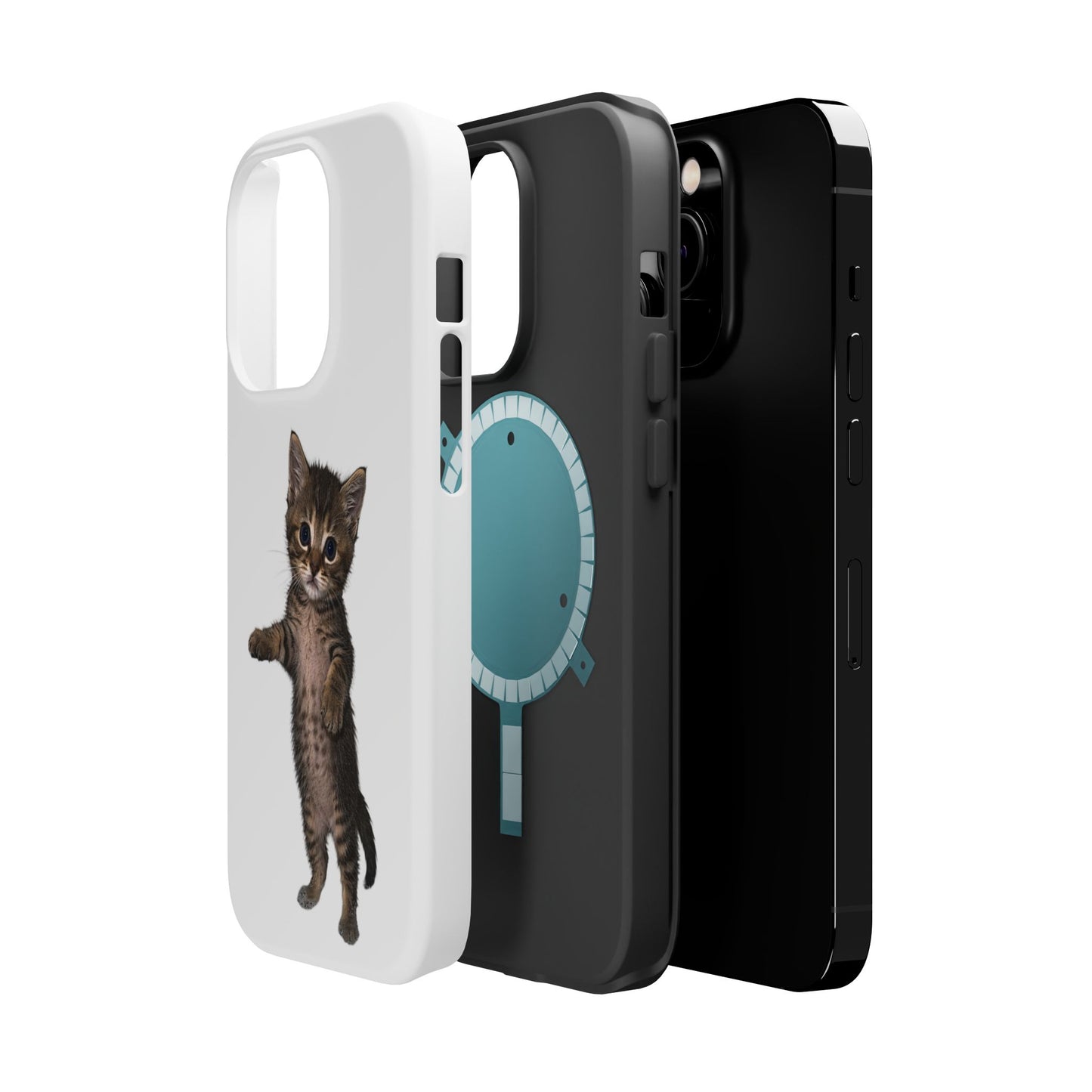 Cute Standing Kitten Magnetic Phone Case