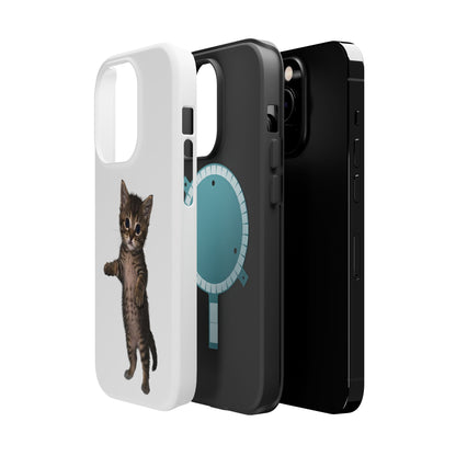 Cute Standing Kitten Magnetic Phone Case