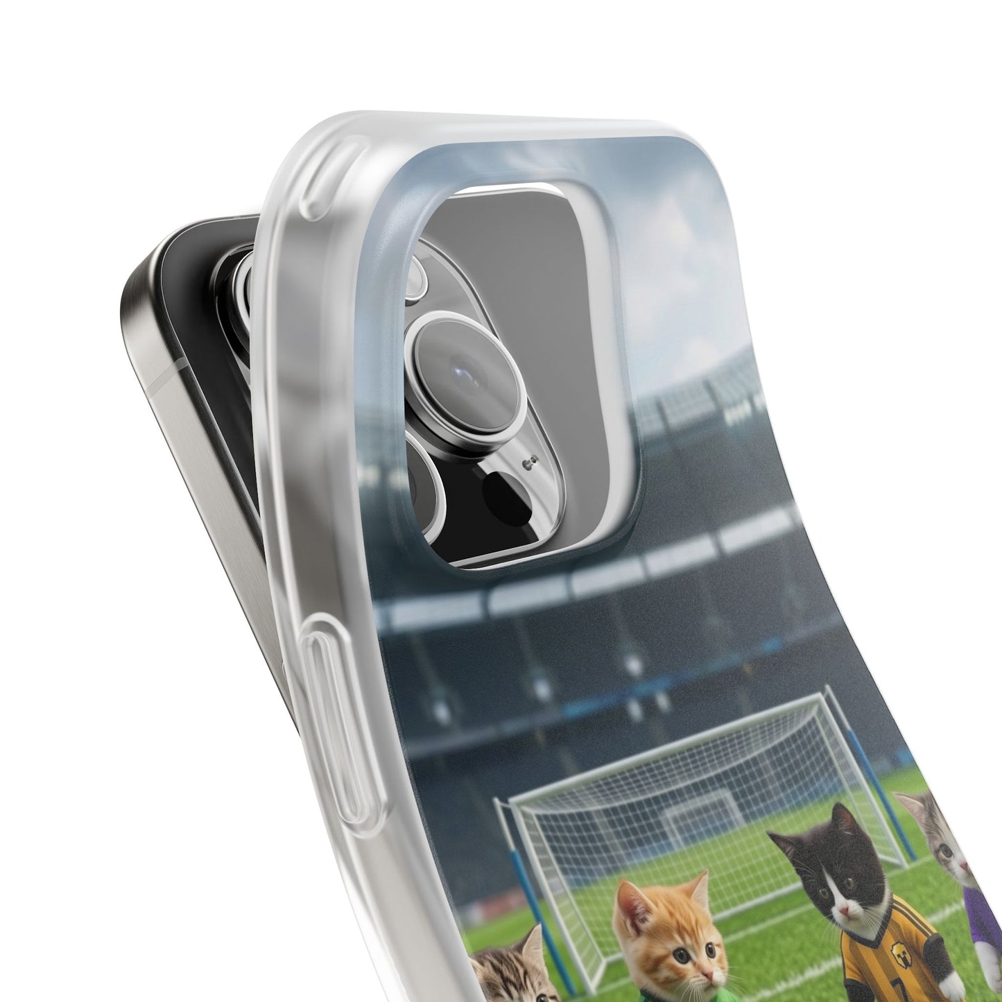 Cute Soccer Cats Phone Case — Kawaii Football Kit iPhone Cover