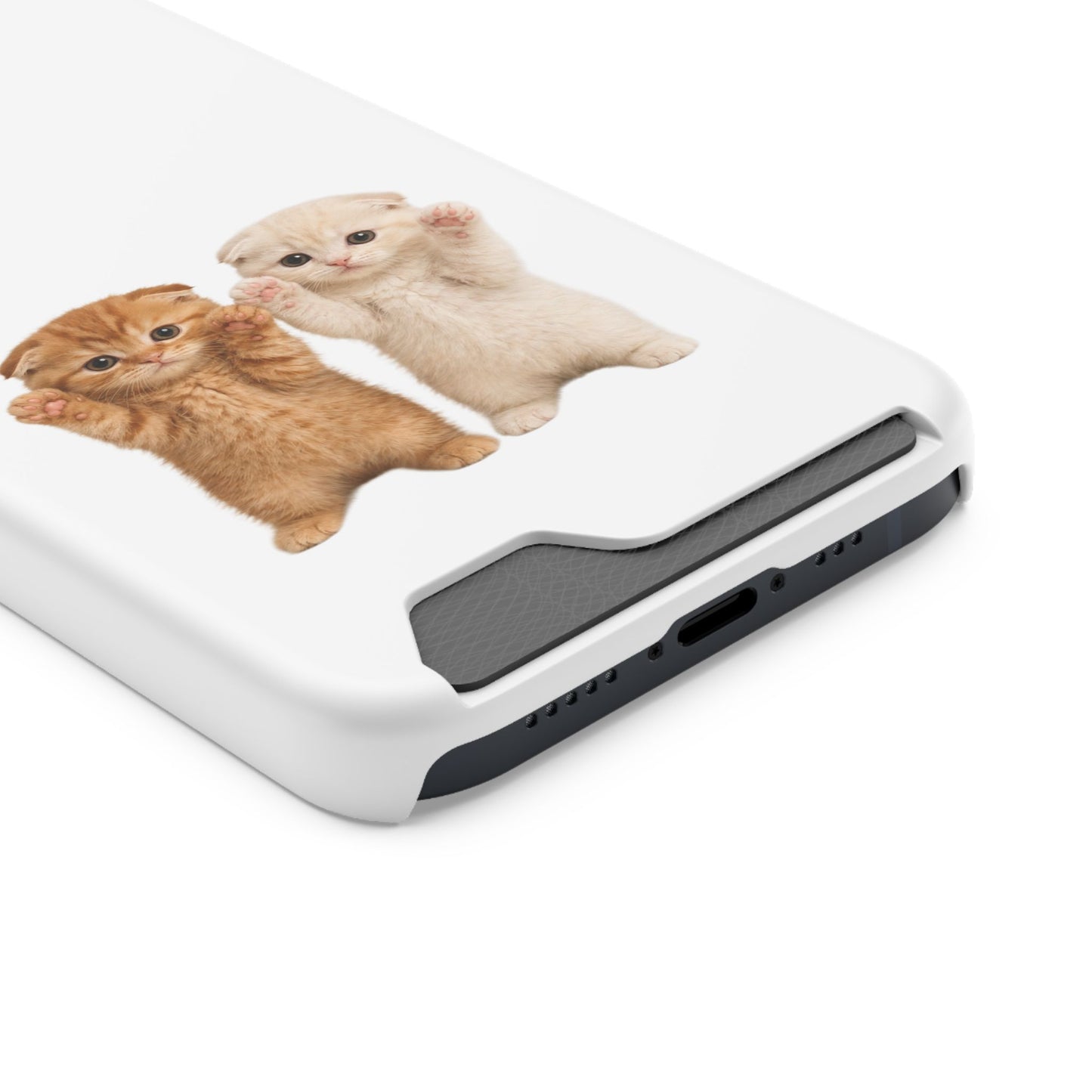Cute Kittens Phone Case with Card Holder