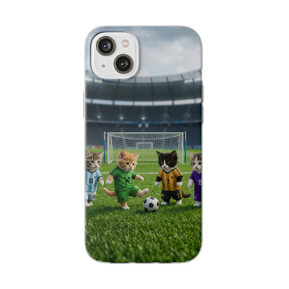 Cute Soccer Cats Phone Case — Kawaii Football Kit iPhone Cover