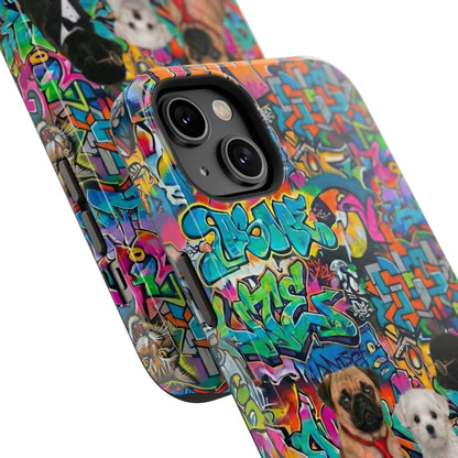 Puppy Squad Graffiti Phone Case — Impact-Resistant Protective Case