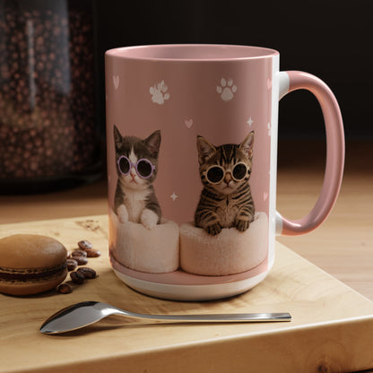 Cute Cat Lovers Coffee Mug - 11 & 15oz - Perfect Gift for Pet Owners