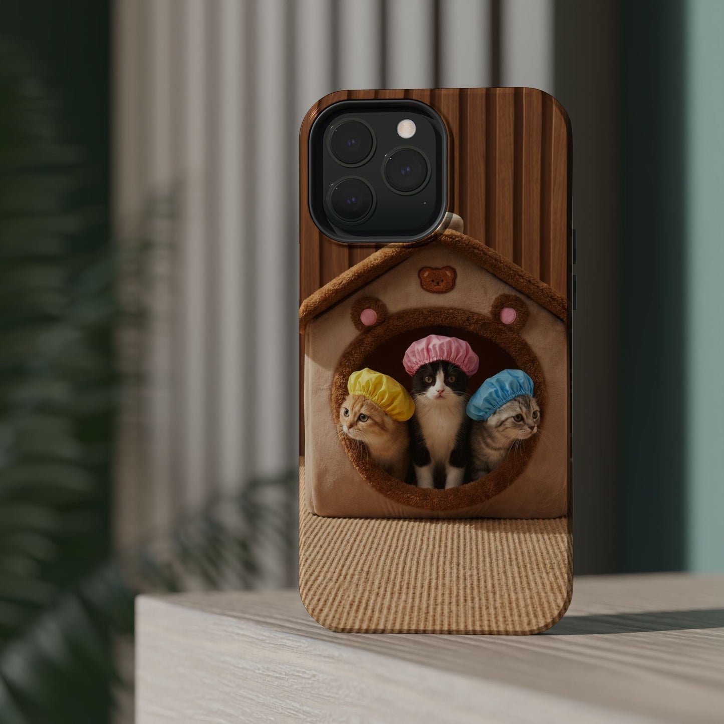 Cute Kittens in Cozy House Phone Case — Magnetic Impact-Resistant Case