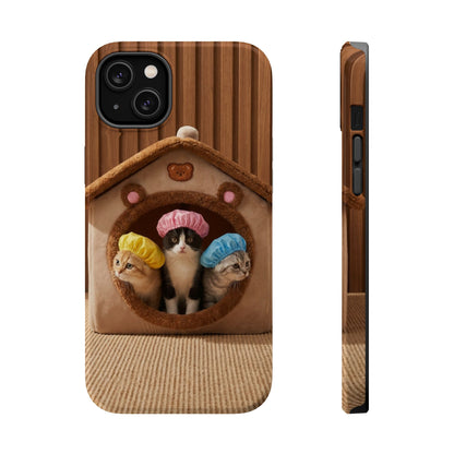 Cute Kittens in Cozy House Phone Case — Magnetic Impact-Resistant Case