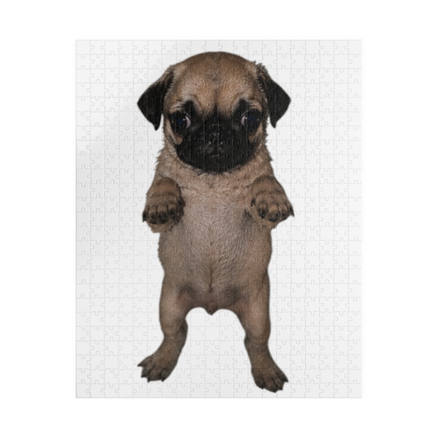 Cute Pug  Puppy Standing Jigsaw  Puzzle