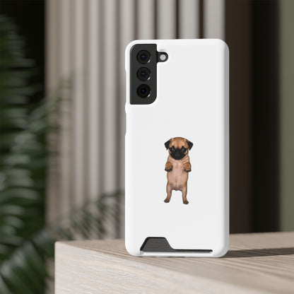 Cute Standing Pug Phone Card Case