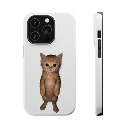 Cute Standing Kitten Magnetic Impact-Resistant Phone Case
