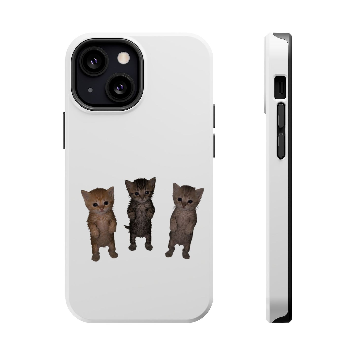 Cute Standing Kittens Magnetic Impact-Resistant Phone Case
