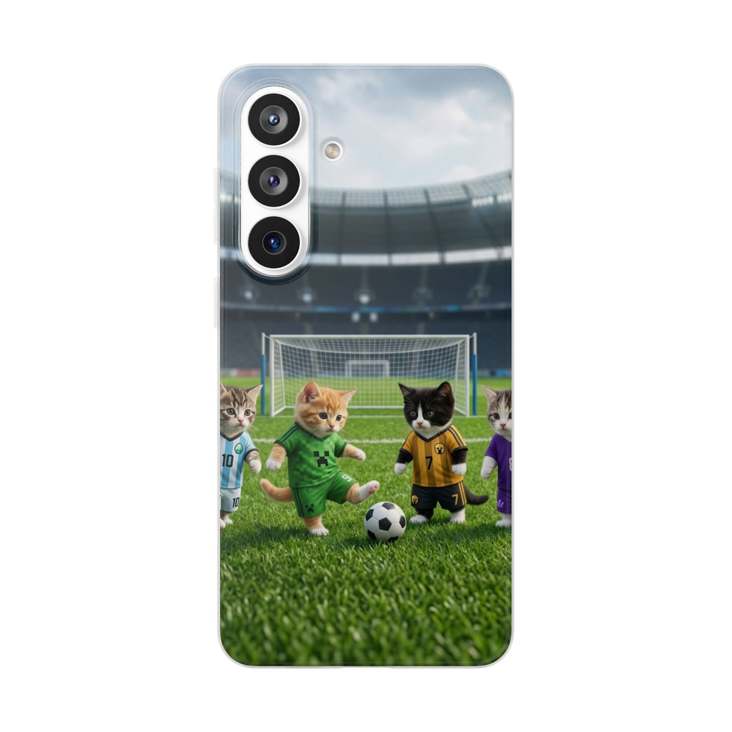 Cute Soccer Cats Phone Case — Kawaii Football Kit iPhone Cover
