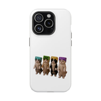 Dancing Kittens Minecraft Helmet Magnetic Impact-Resistant Phone Case