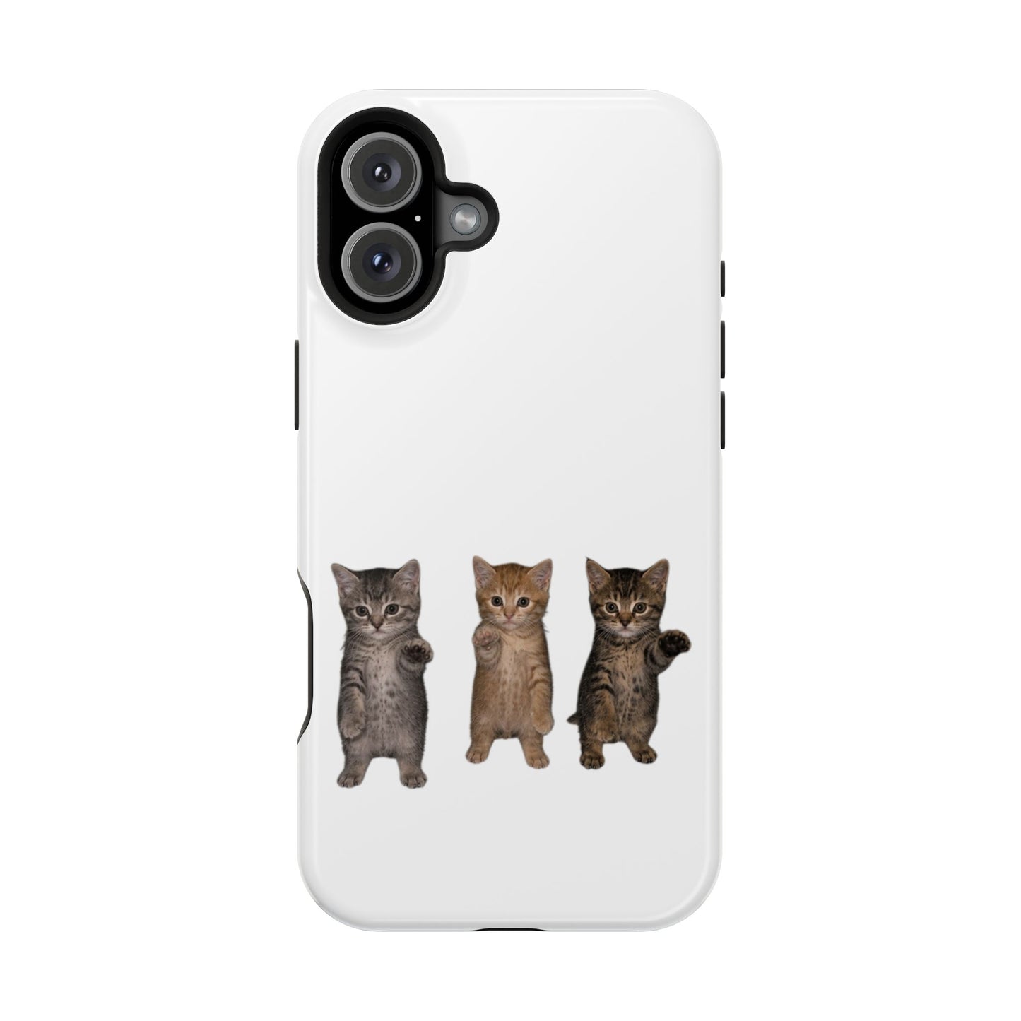 Cute Standing Trio Kittens Dancing Magnetic Impact-Resistant Phone Case