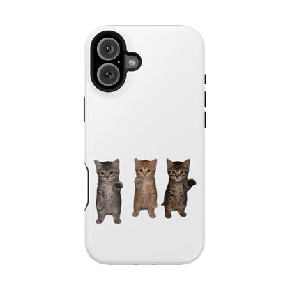 Cute Standing Trio Kittens Dancing Magnetic Impact-Resistant Phone Case
