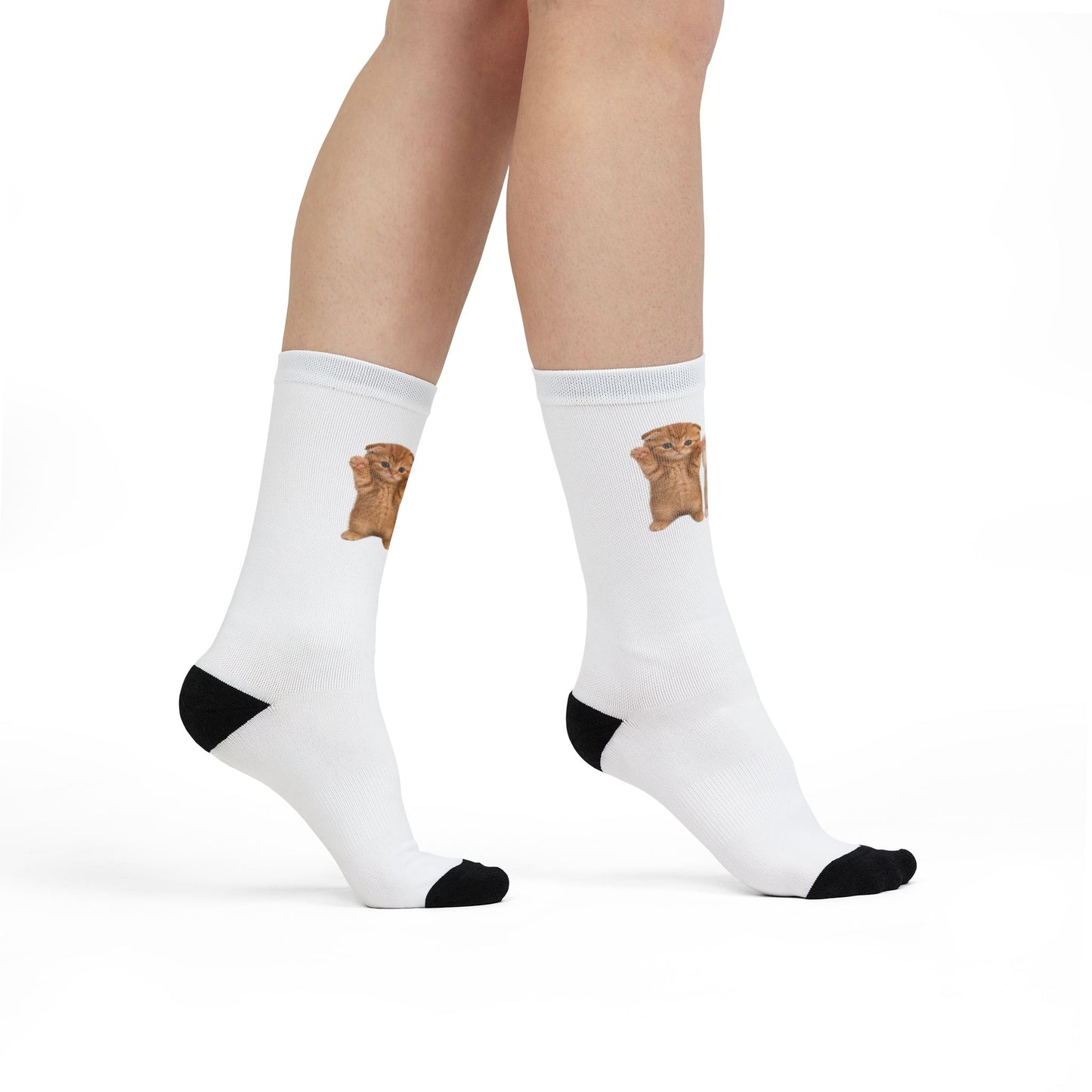 Cute Otter Cat Pair  Crew Socks