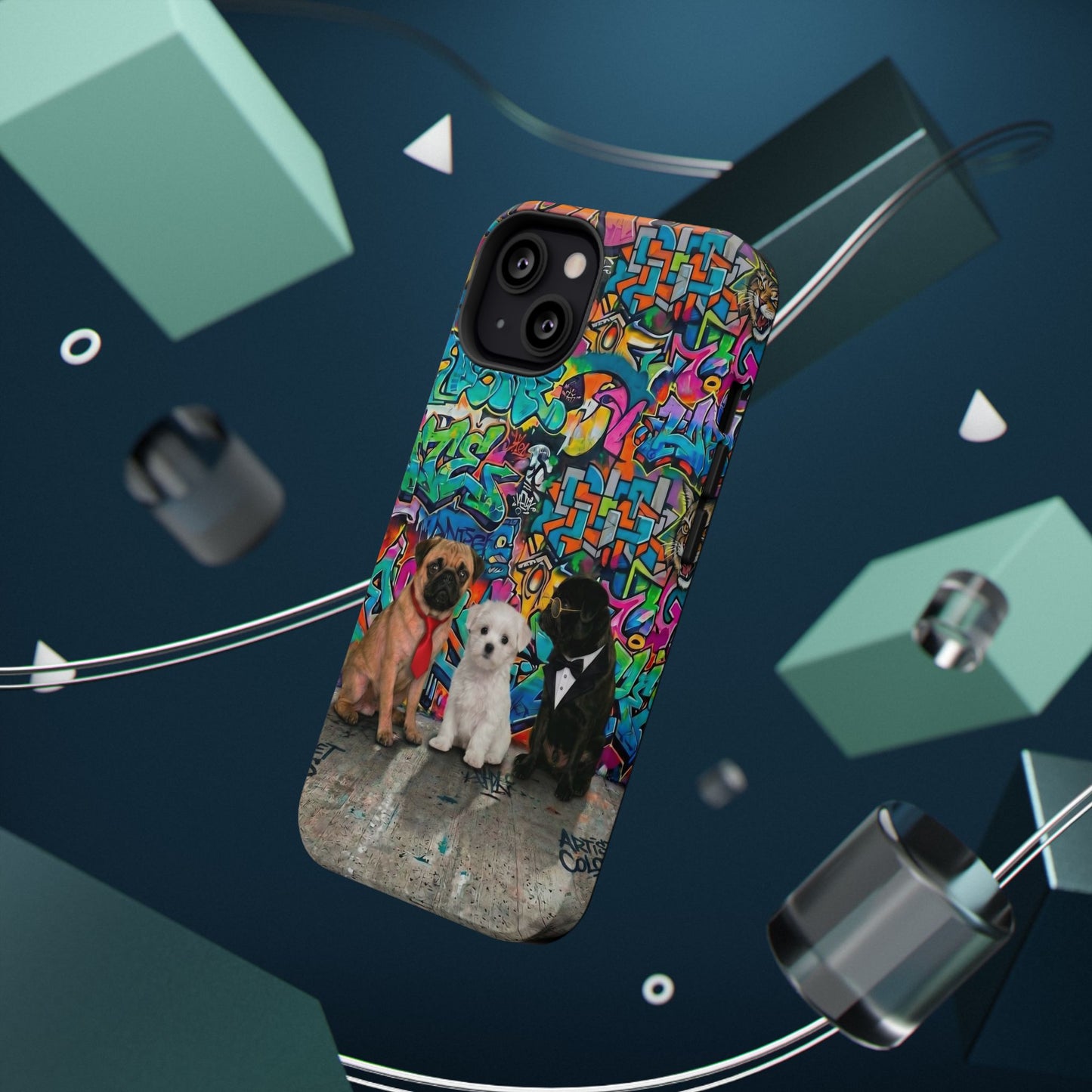 Puppy Squad Graffiti Phone Case — Impact-Resistant Protective Case