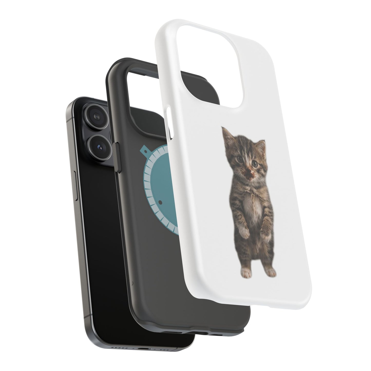 Cute Standing Kitten Magnetic Impact-Resistant Phone Case