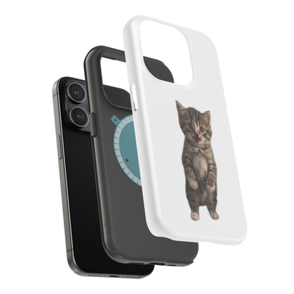 Cute Standing Kitten Magnetic Impact-Resistant Phone Case