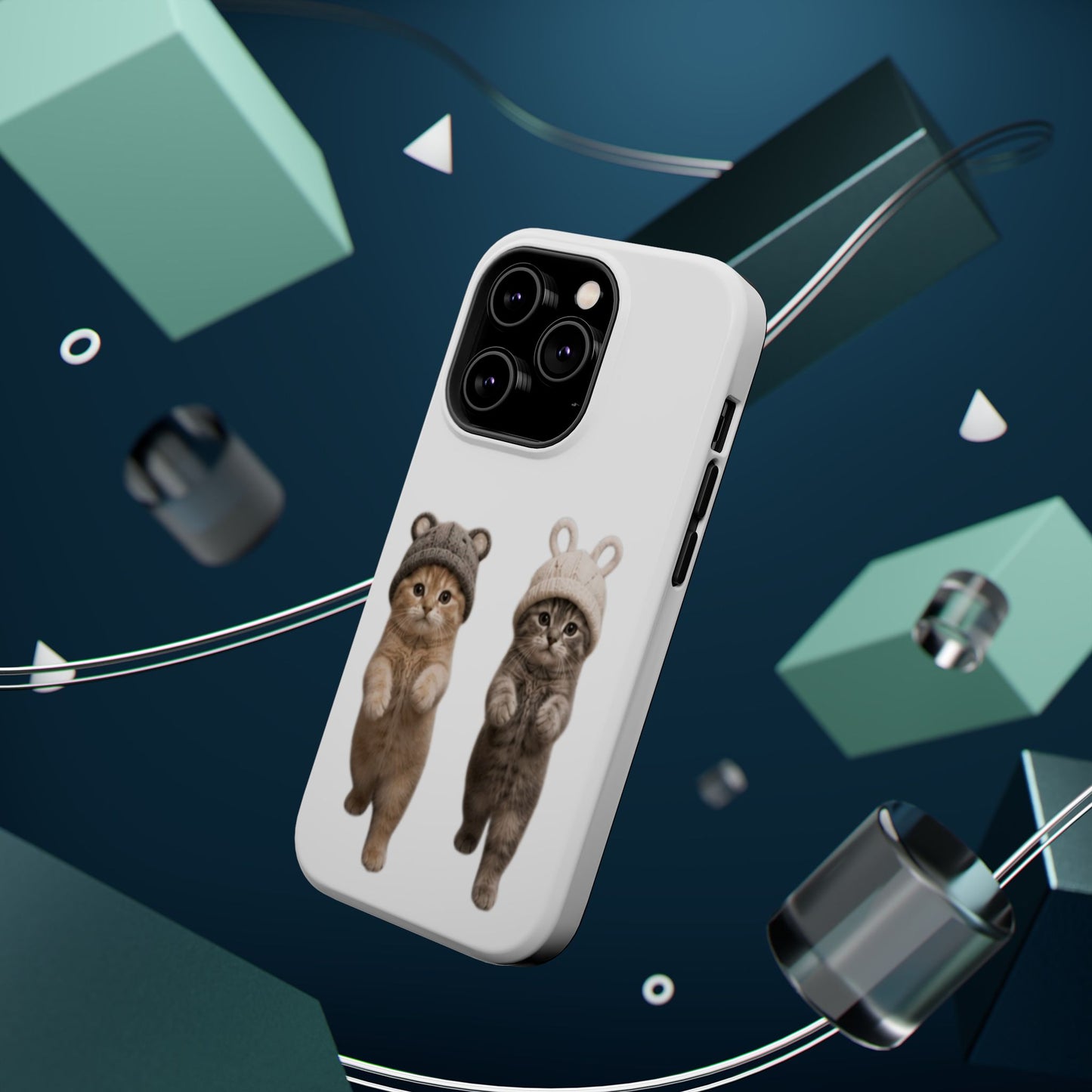 Cute Kittens in Hats Magnetic Impact Phone Case