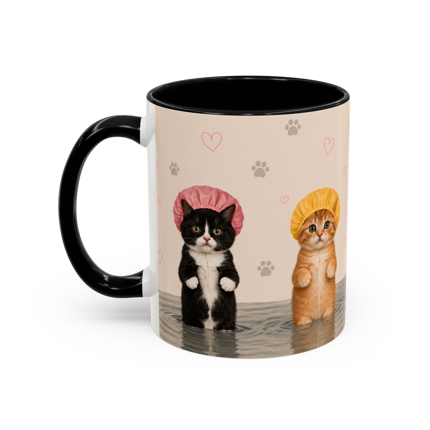 Cute Kittens in Shower Caps Accent Coffee Mug – 11/15oz