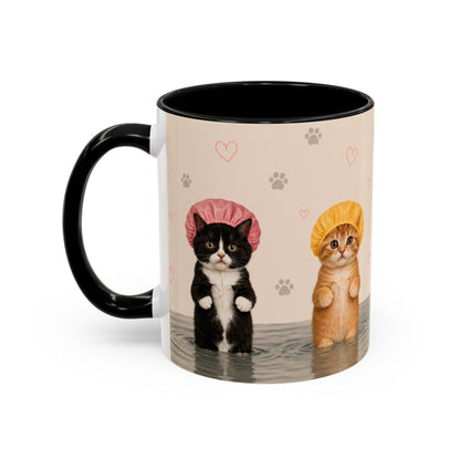 Cute Kittens in Shower Caps Accent Coffee Mug – 11/15oz