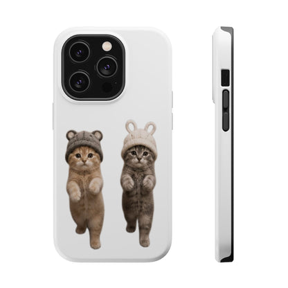 Cute Kittens in Hats Magnetic Impact Phone Case