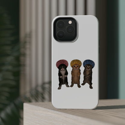 Cute Kittens in Bonnets  Magnetic Impact-Resistant Phone Case