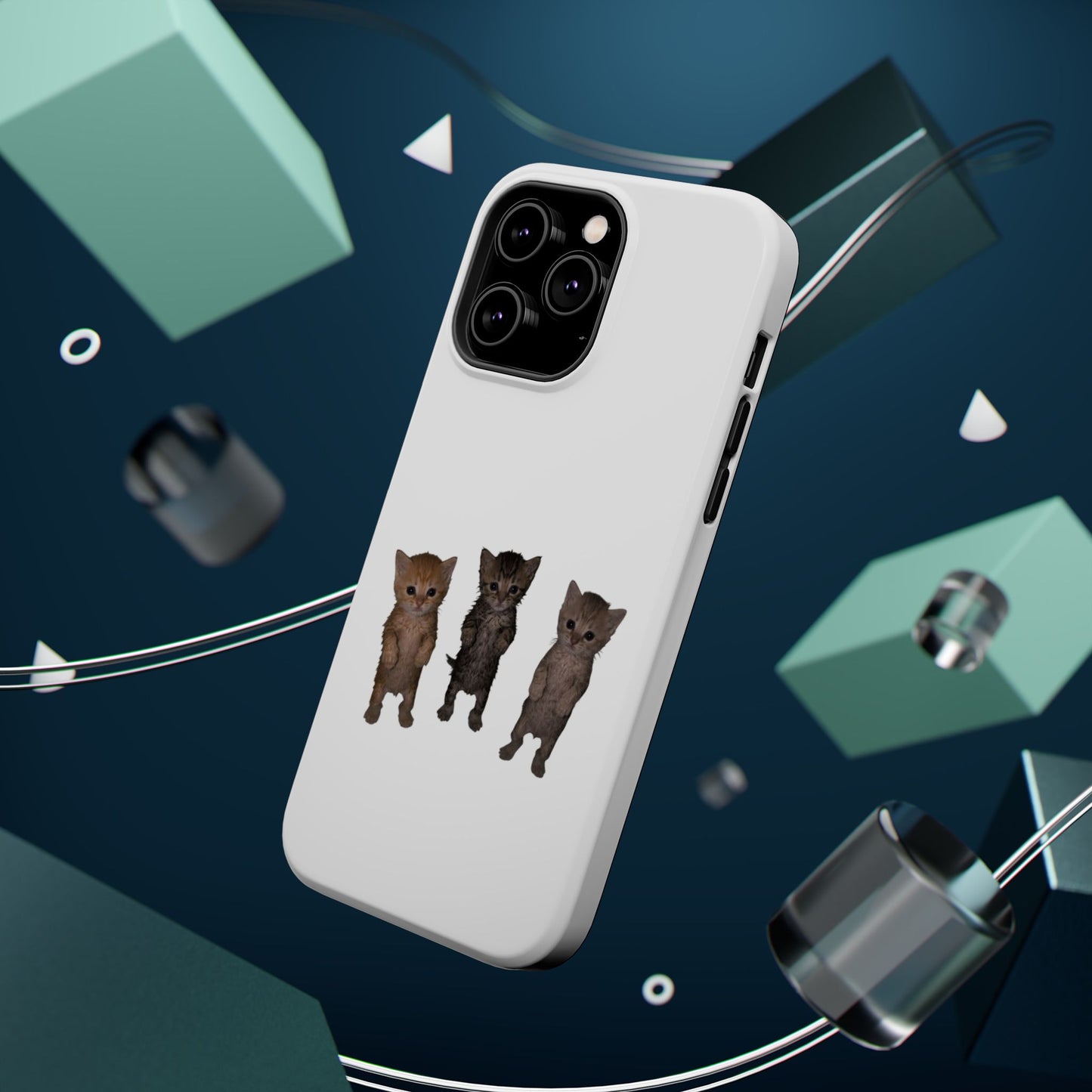 Cute Standing Kittens Magnetic Impact-Resistant Phone Case