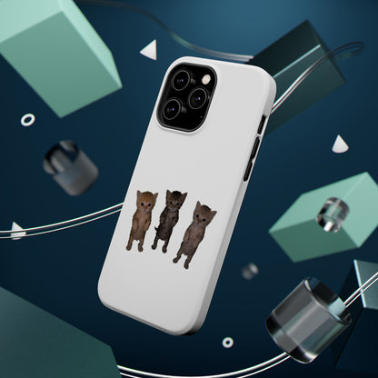 Cute Standing Kittens Magnetic Impact-Resistant Phone Case