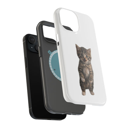 Cute Standing Kitten Magnetic Impact-Resistant Phone Case