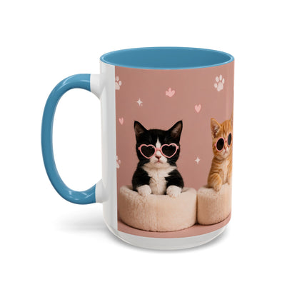 Cute Cat Lovers Coffee Mug - 11 & 15oz - Perfect Gift for Pet Owners