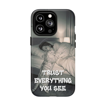 Phone Case ‘Trust Everything You See’ Surreal Sleep Graphic Tough Magnetic Case