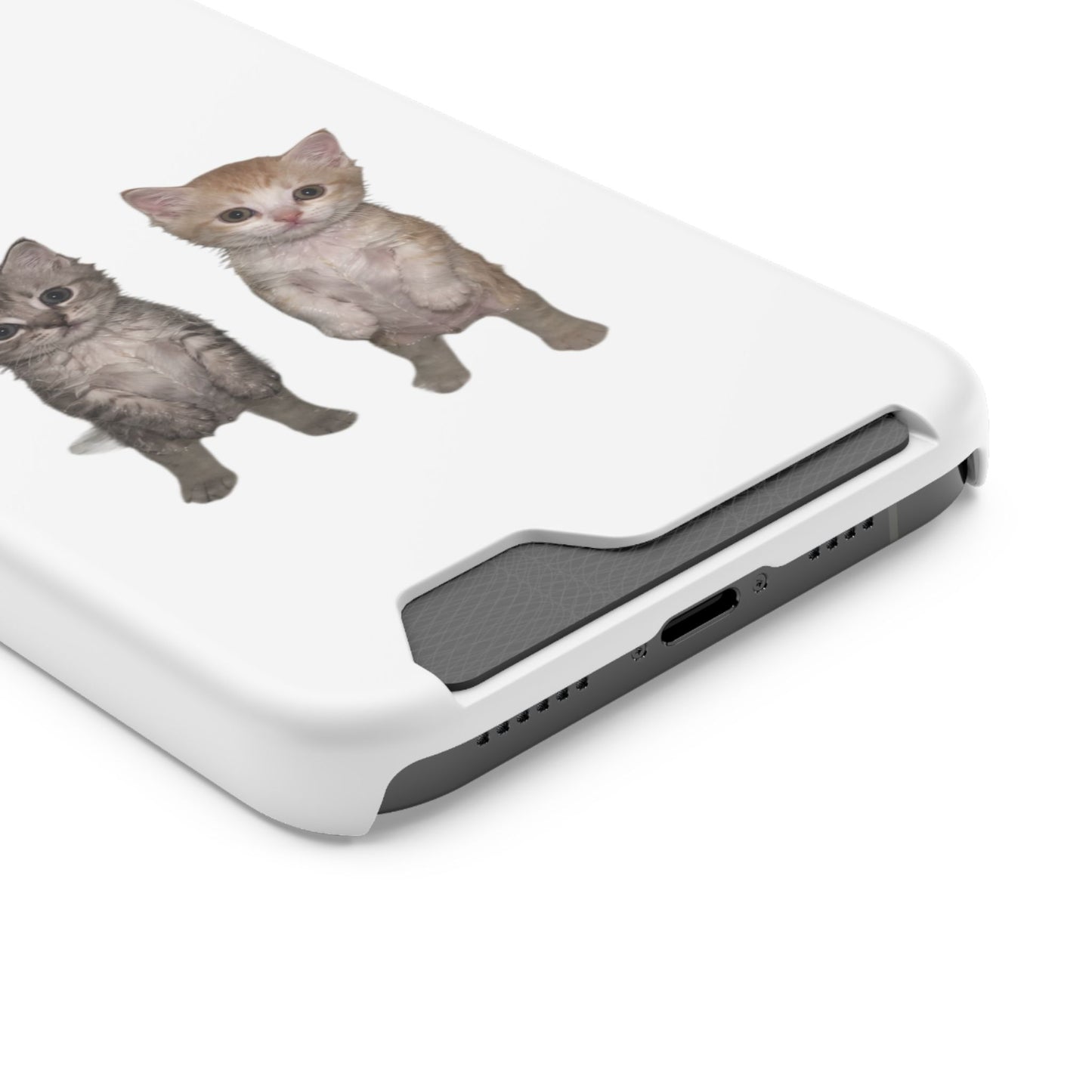 Duo Cute Kitten Phone Case with Card Holder