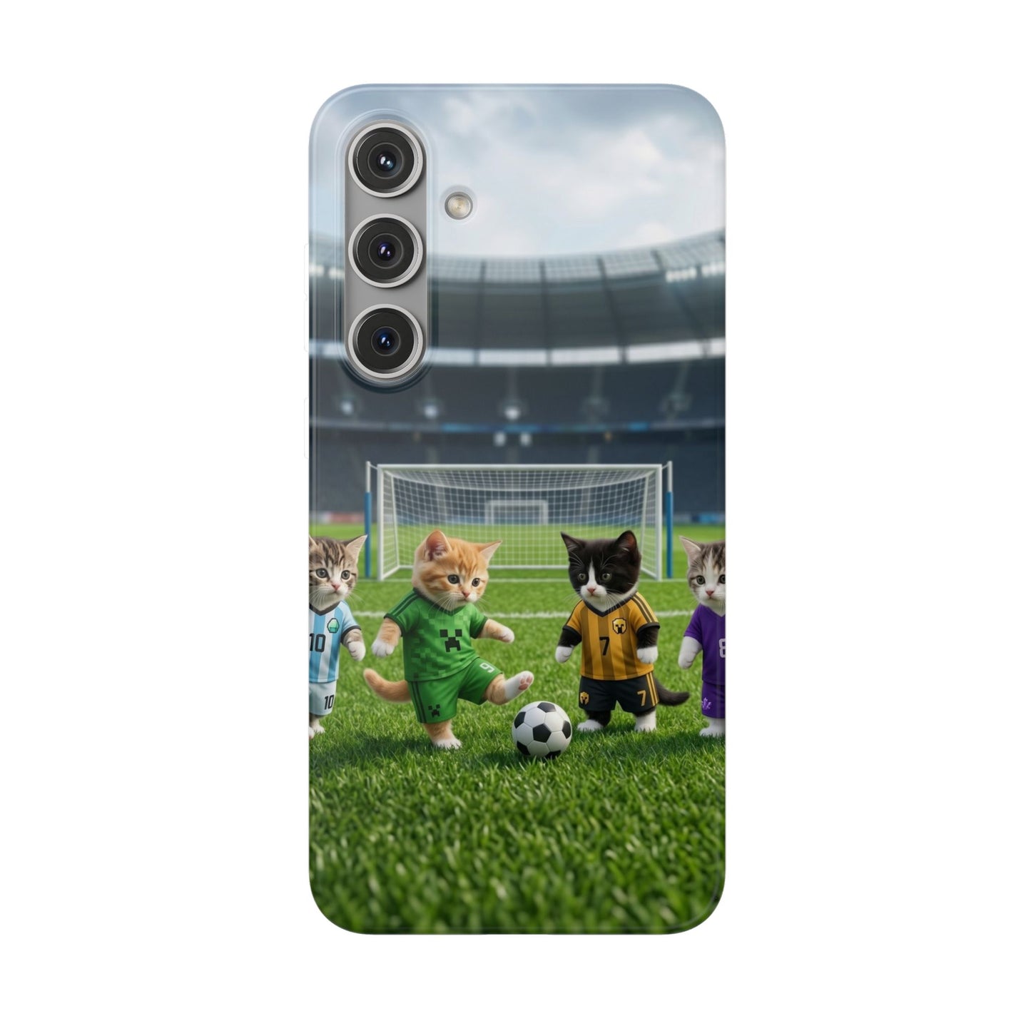 Cute Soccer Cats Phone Case — Kawaii Football Kit iPhone Cover