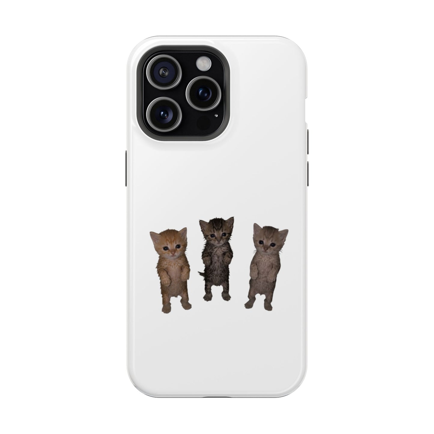 Cute Standing Kittens Magnetic Impact-Resistant Phone Case