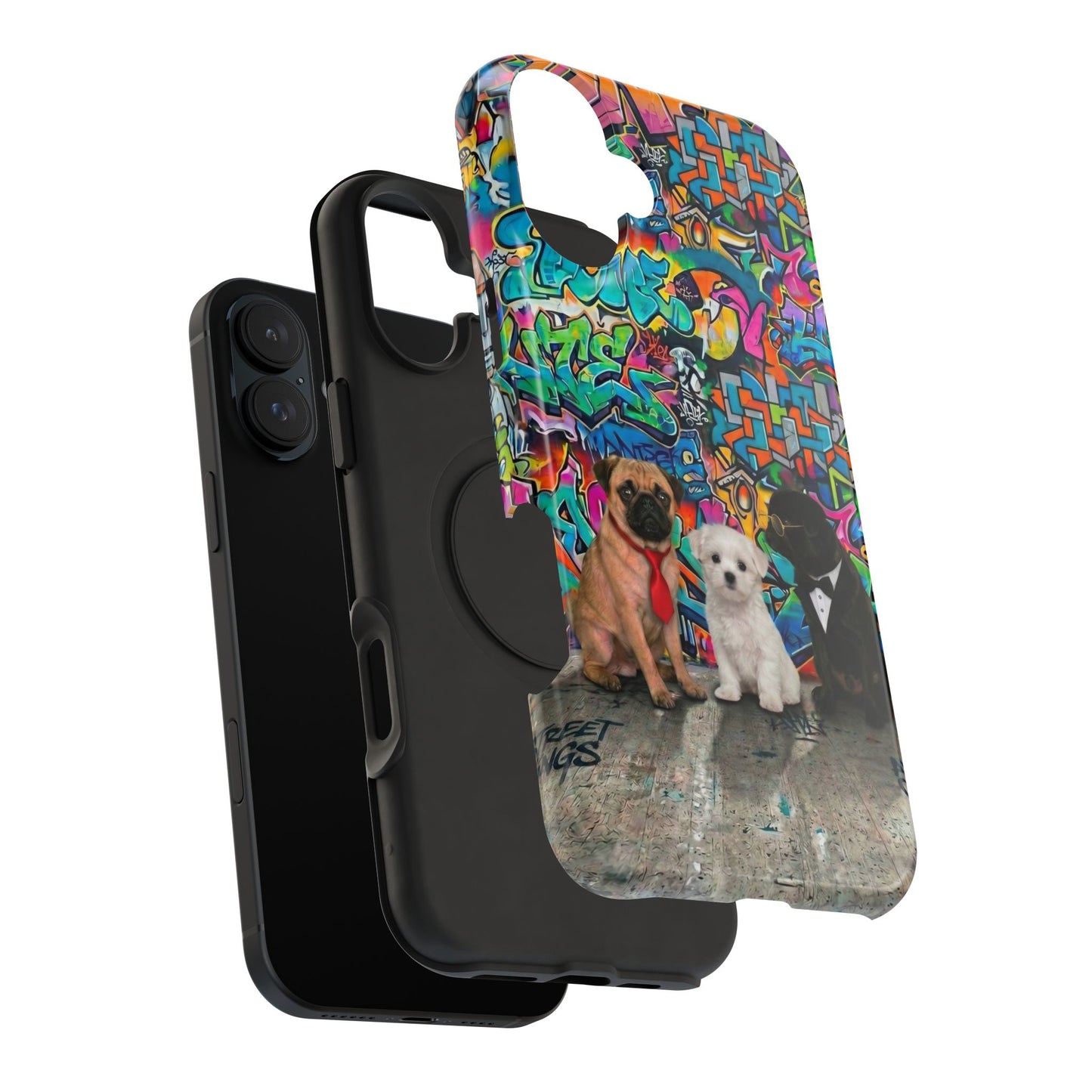 Puppy Squad Graffiti Phone Case — Impact-Resistant Protective Case