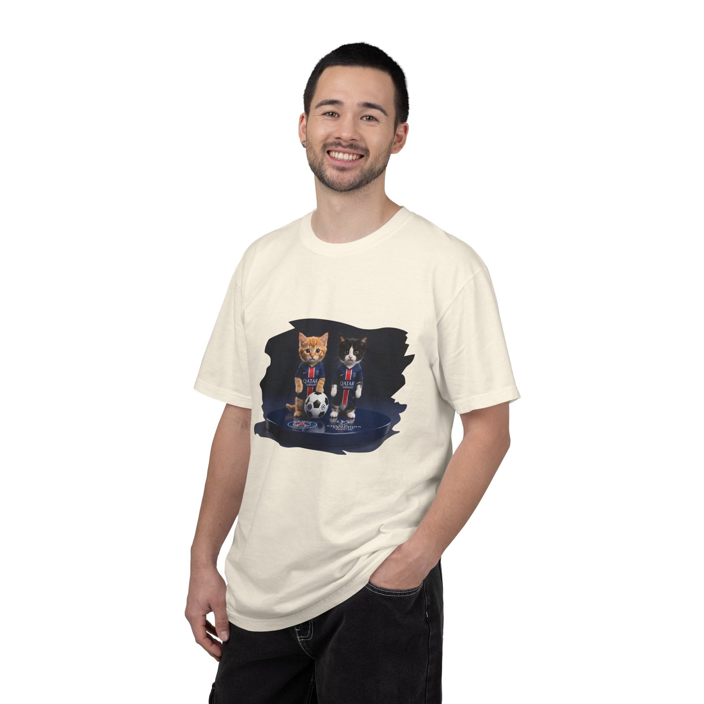Cat Soccer Players T‑Shirt — Cute Kitten Football Graphic Tee