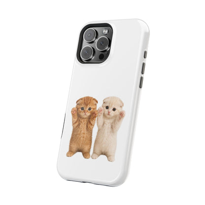 Cute Raising Paws Kittens Magnetic Impact-Resistant  Phone Case