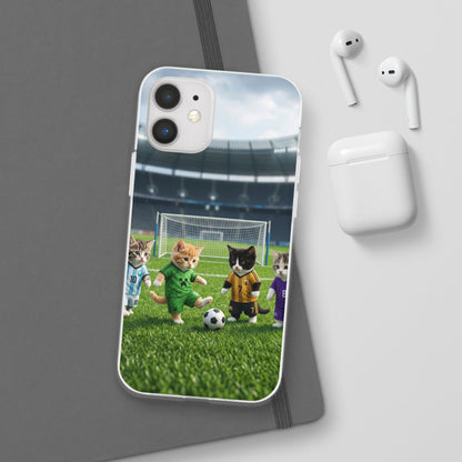 Cute Soccer Cats Phone Case — Kawaii Football Kit iPhone Cover